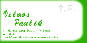 vilmos paulik business card